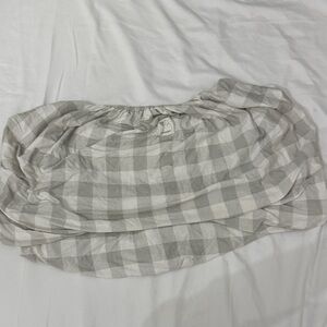 Gray Checkered Changing table sheet